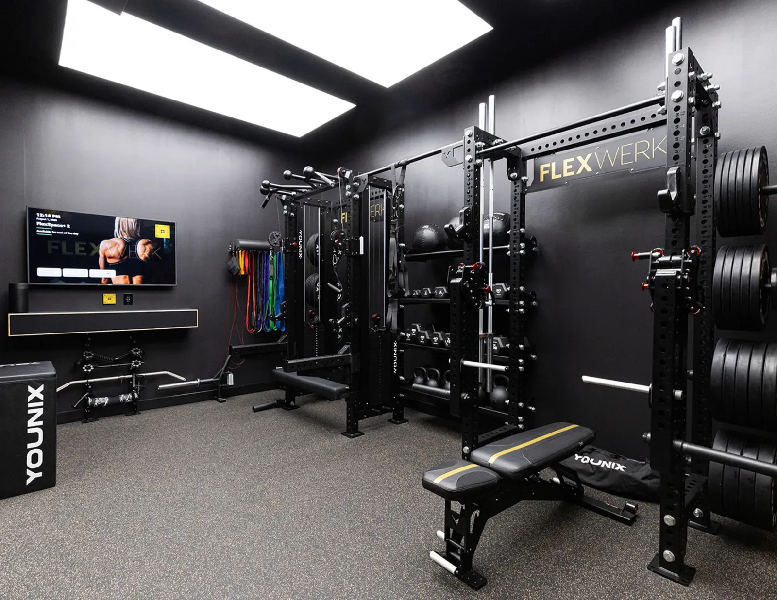 FlexSpace Plus private workout space at FlexWerk Carmel with room for small groups of up to four