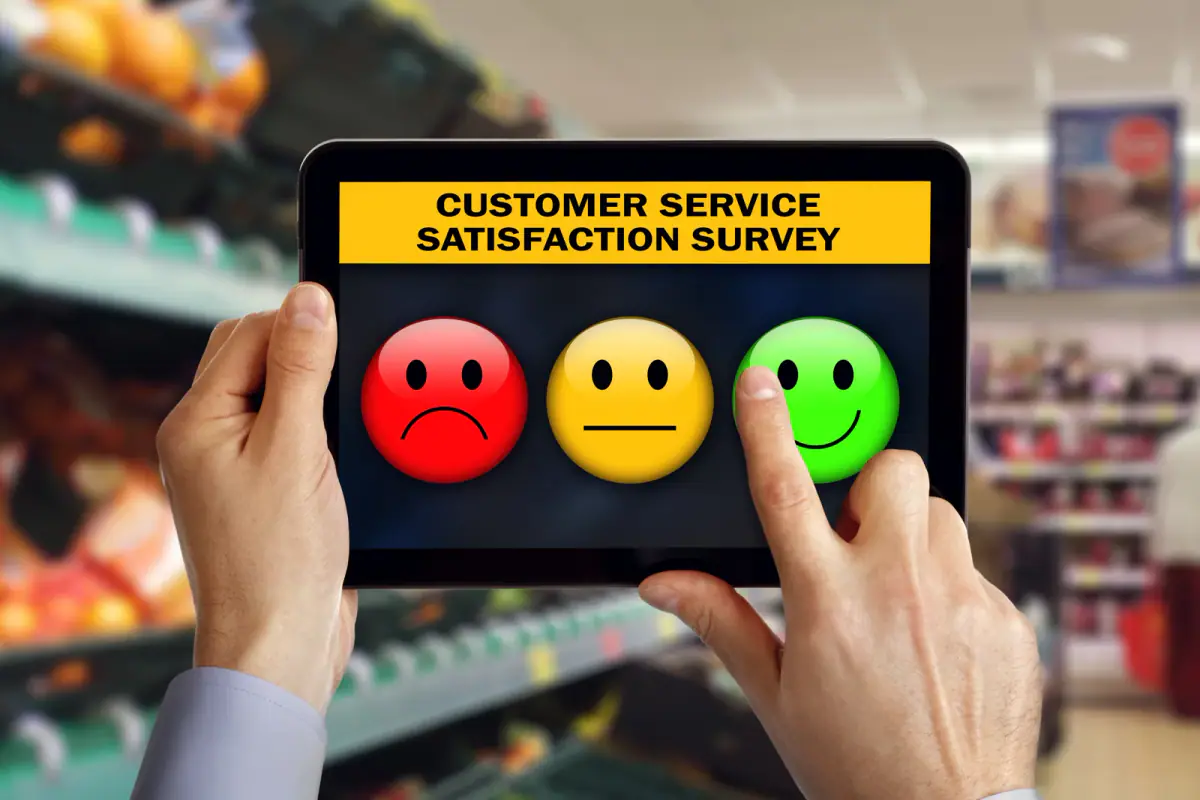 Customer service satisfaction survey graphic, a simple way to collect client testimonials