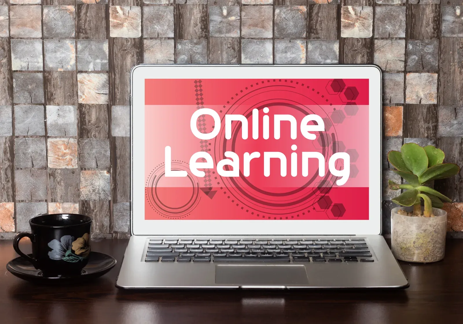 CEU coursework on a laptop screen, online learning for trainer recertification