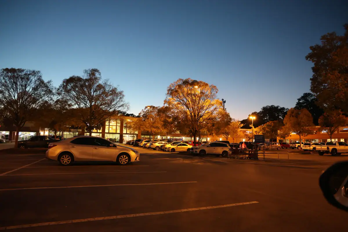 Night time parking lot, a setting to consider before booking late evening training sessions