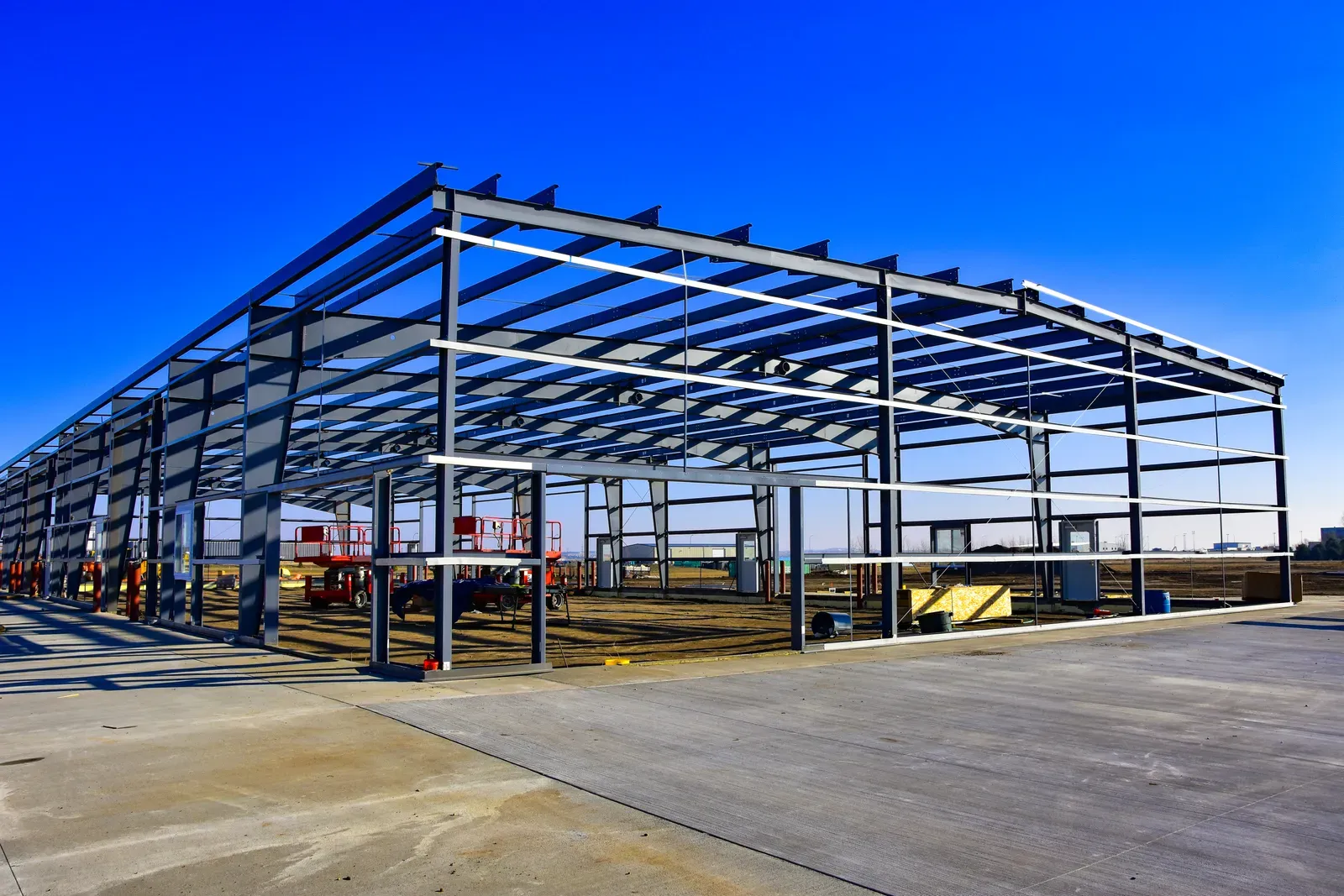 Commercial space under construction awaiting a gym buildout