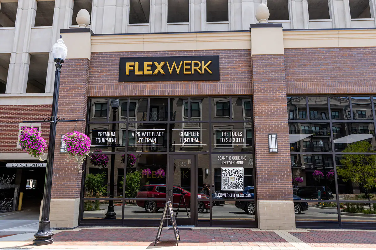 Where FlexWerk started, the storefront at Carmel City Center