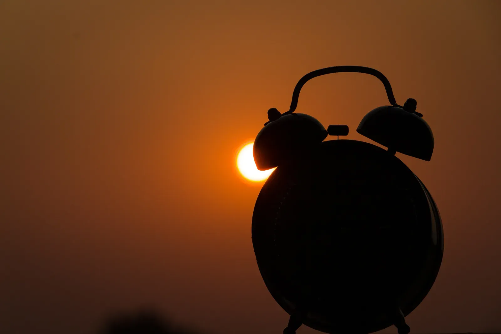Small alarm clock marking the early start of a trainer's day