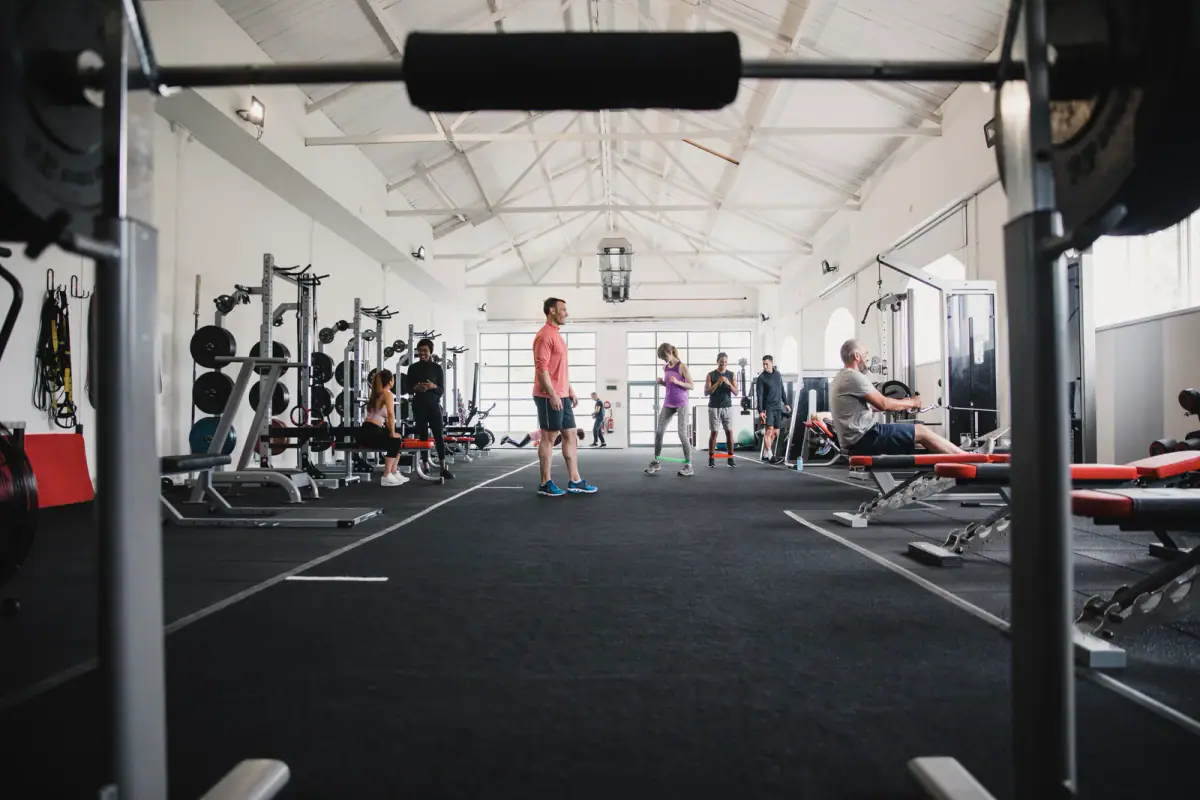 A busy day in the gym, the kind of scene to see when you visit a training space at peak hour